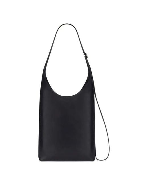 Courreges Black Courregès Large "Melt" Leather Tote Bag