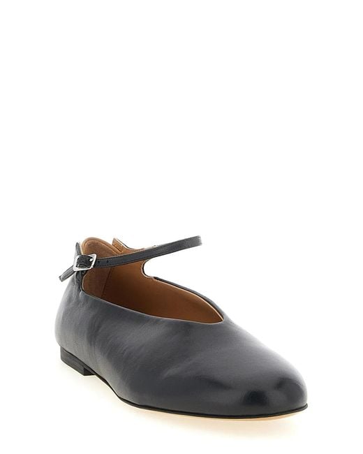 Jil Sander Black 'Elyss' Ballet Flats