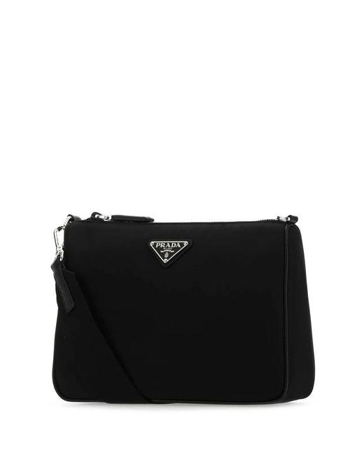 Prada Black Re-Nylon Crossbody Bag for men