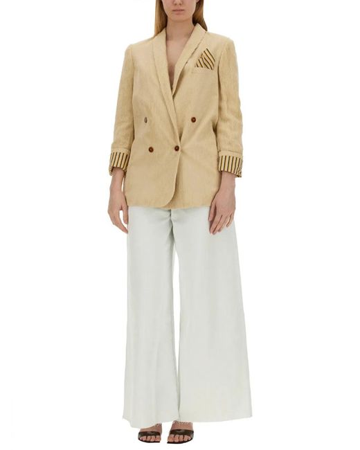 Alysi Natural Double-Breasted Jacket
