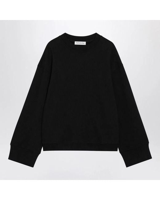 Frankie Shop Black Talia Cottonblend Sweatshirt