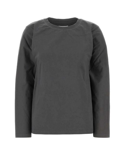 Jil Sander Gray T-Shirt Cn Ls W/Back Hole