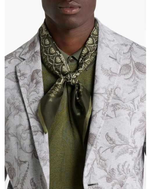 Etro Green Silk Accessory for men
