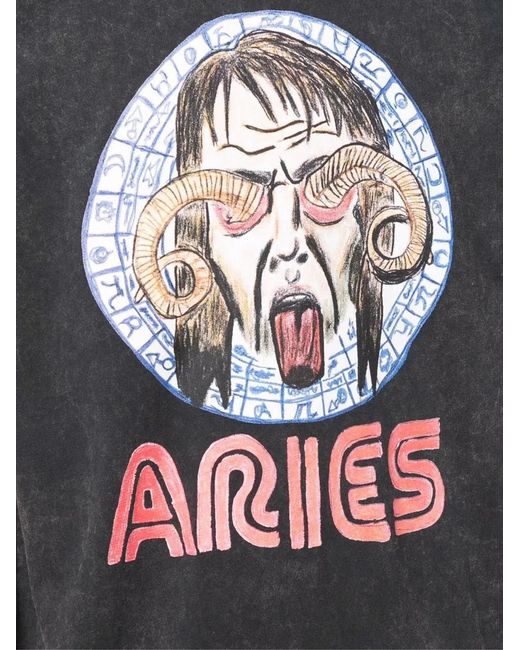 Aries Black Astrology For Aliens Logo T-Shirt for men