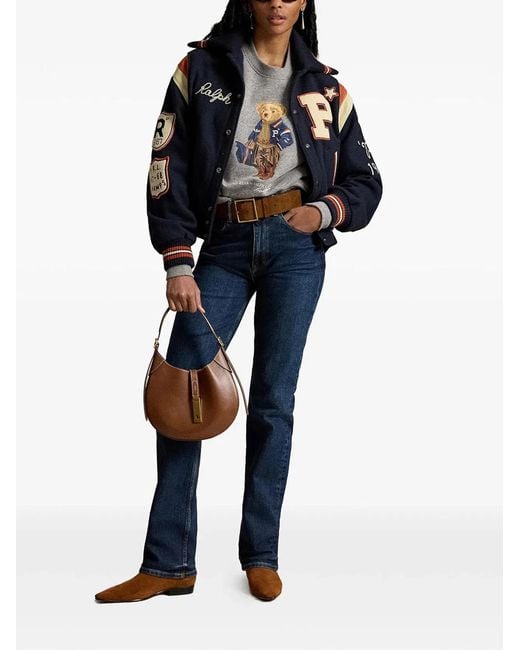 Polo Ralph Lauren Gray Polo Bear Fleece Crewneck