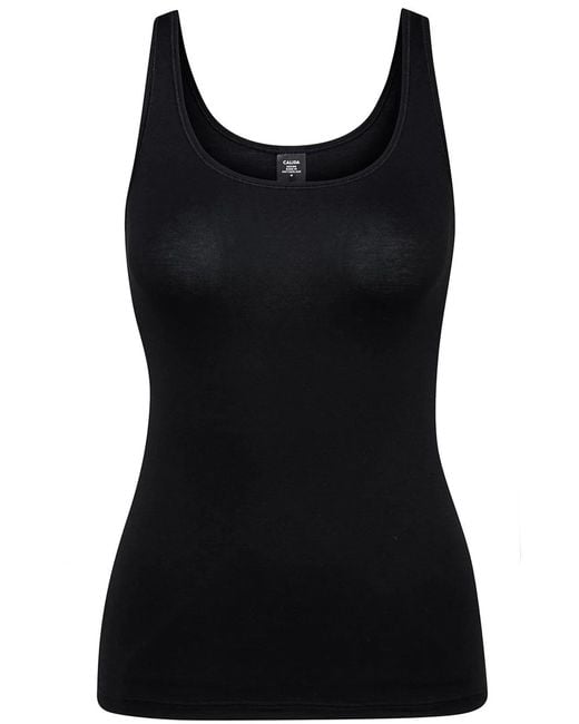 Calida Black Cotton Top