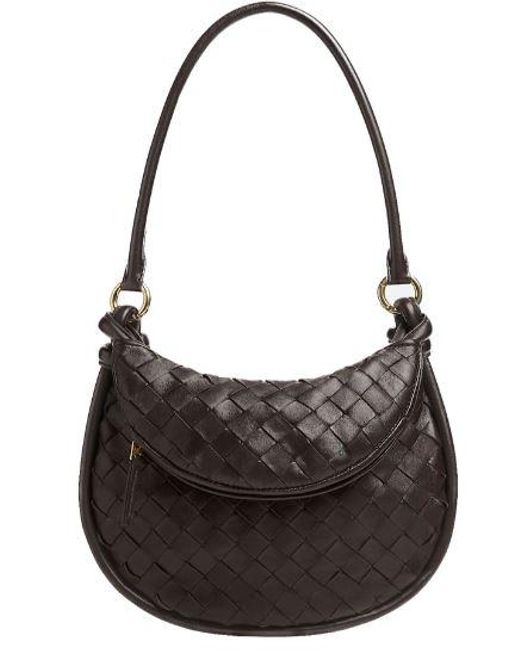 Bottega Veneta Black Gemelli Leather Shoulder Bag