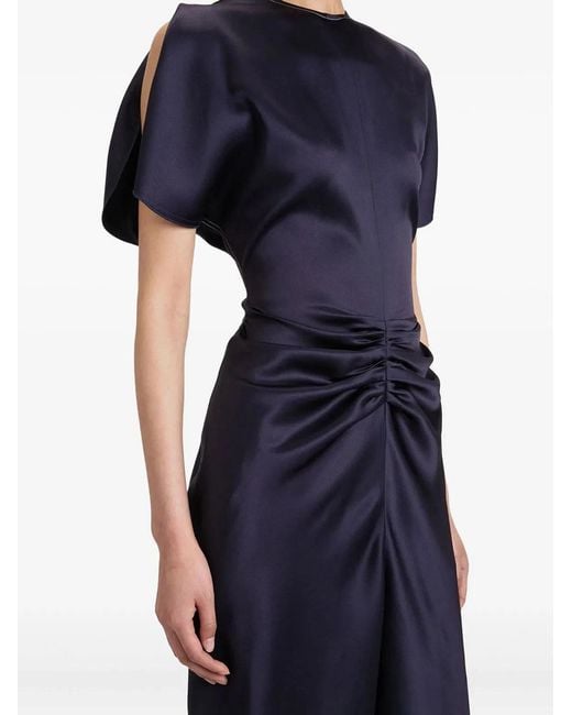 Victoria Beckham Blue Bela Midi Dress