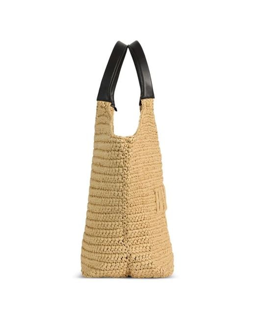 Balmain Natural Large Crochet Tote Bag
