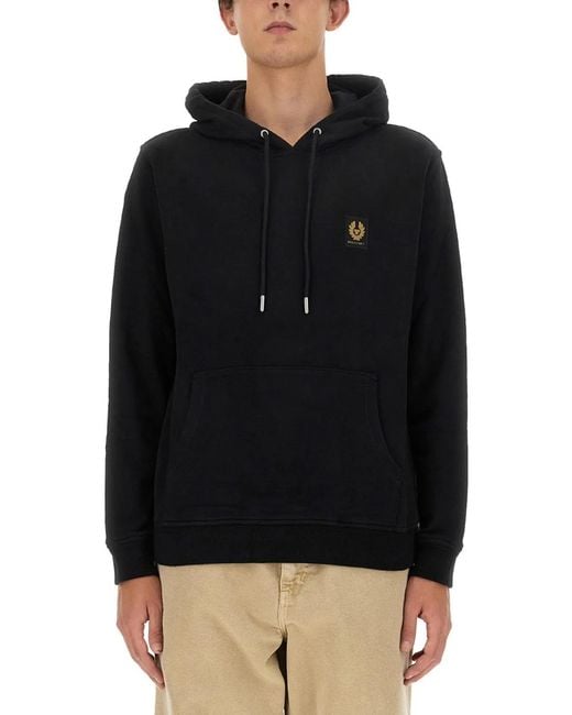 Belstaff Black Felpa Con Logo for men