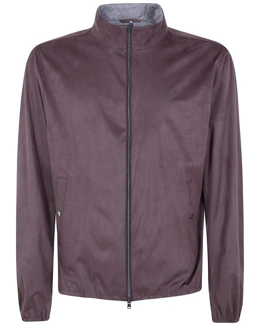 Herno Purple Bomber Jacket for men