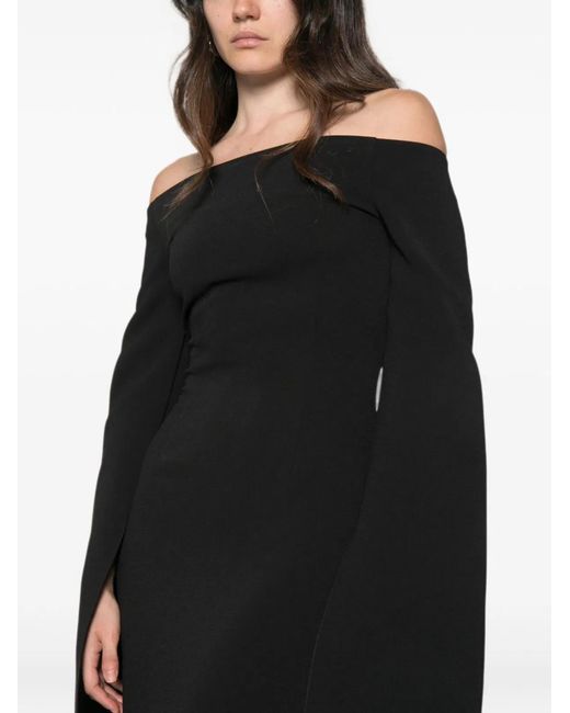 Solace London Black Marcella Maxi Dress