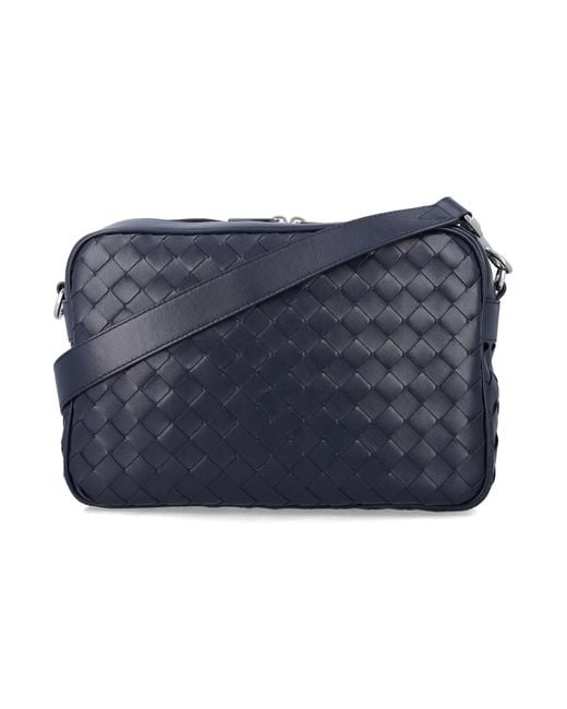 Bottega Veneta Blue Intrecciato Camera Bag for men