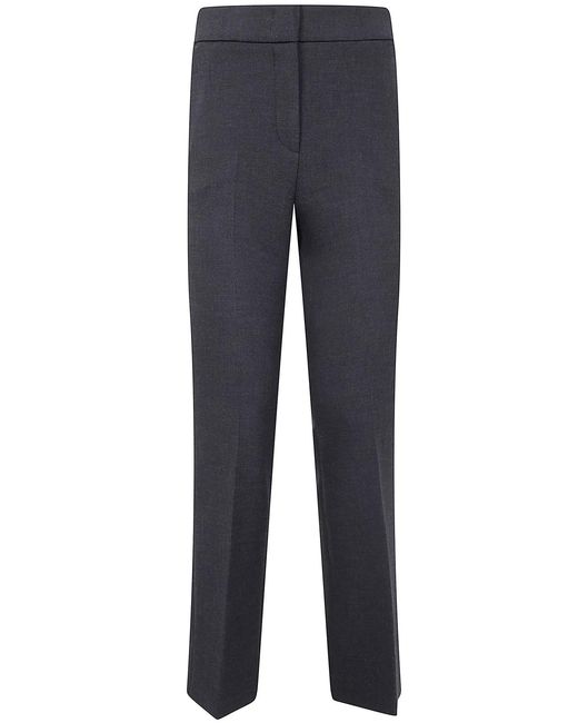 Peserico Blue Stretch Back Waisted Little Flared Trousers