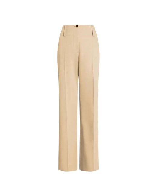 Patou Natural Large Belt Straight Trousers