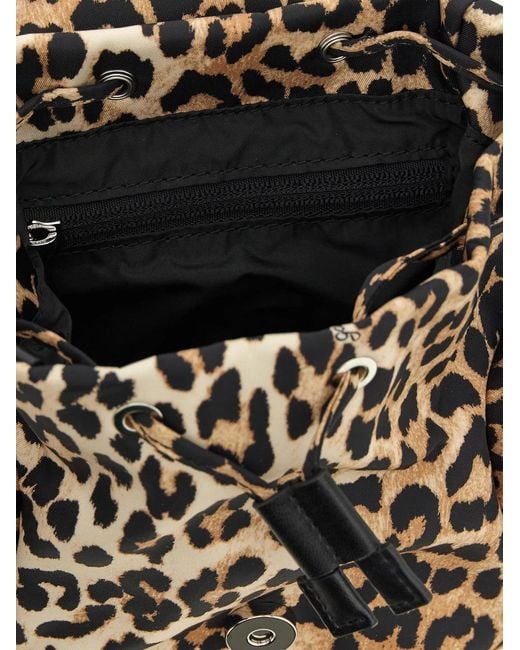 Ganni Black Animalier 'Bucky' Backpack