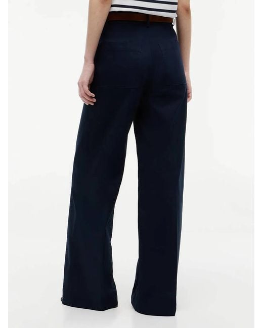 Tommy Hilfiger Blue Wide Leg Chino Pants With High Waist