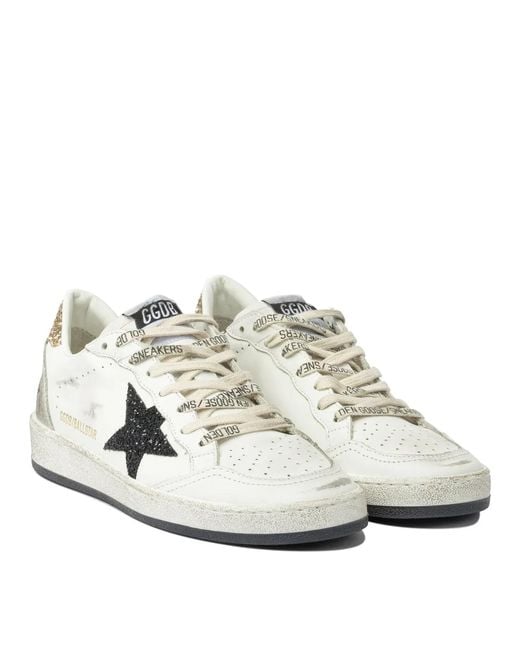Golden Goose Deluxe Brand White "Ball Star" Low-Top Sneakers