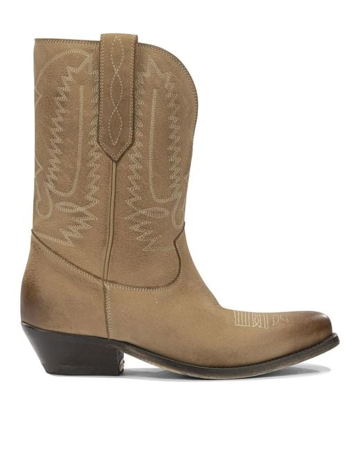 Golden Goose Deluxe Brand Brown "Wish Star" Cowboy Ankle Boots