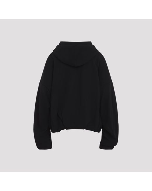 Dries Van Noten Black Cotton Hannett Tris Hoodie