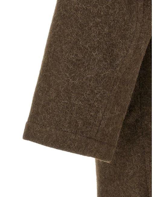 Lemaire Brown 'Soft' Coat for men