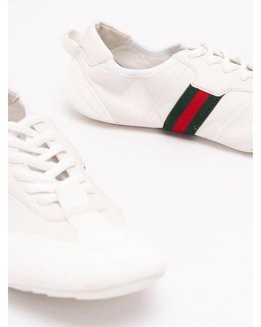 Gucci White 'Flex' Sneakers