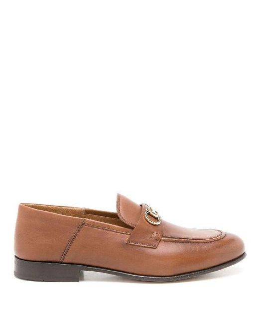 Ferragamo Brown Flat Shoes