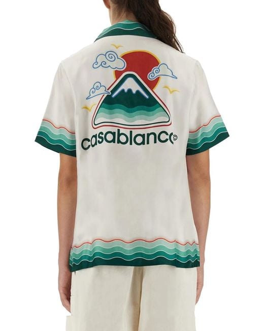 Casablanca Green Montagne Ondulée Shirt