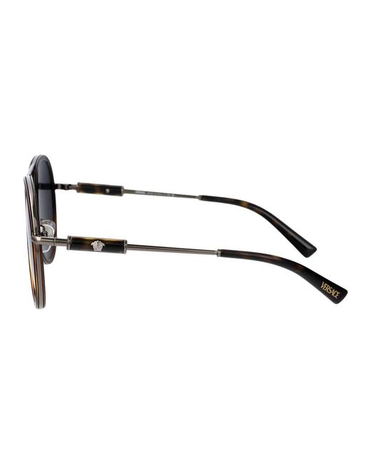Versace Black Metal Frame Sunglasses