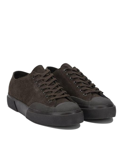 Superga Black Leather Sneakers for men