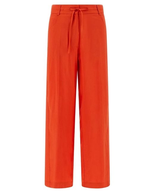 Nude Red Viscose Pants