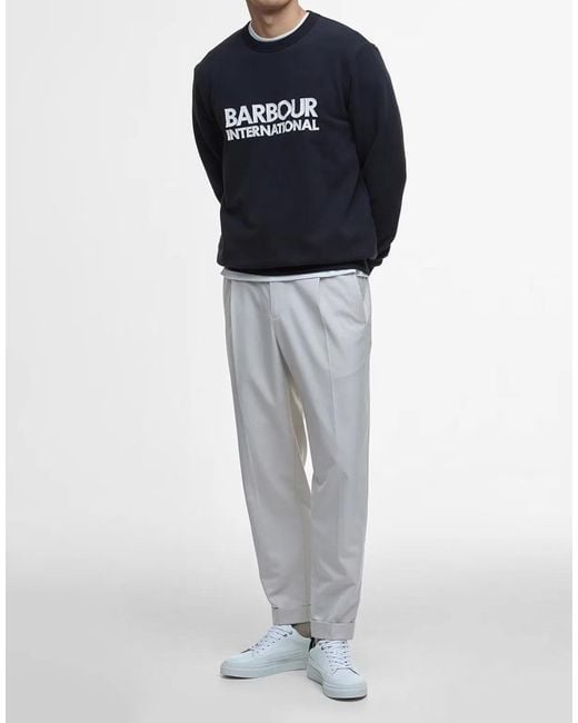 Barbour Blue Jason Logo Technique Crew Sweatshirt for men