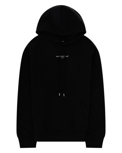 Maison Kitsuné Black Maison Kitsuné Felpa Con Logo for men