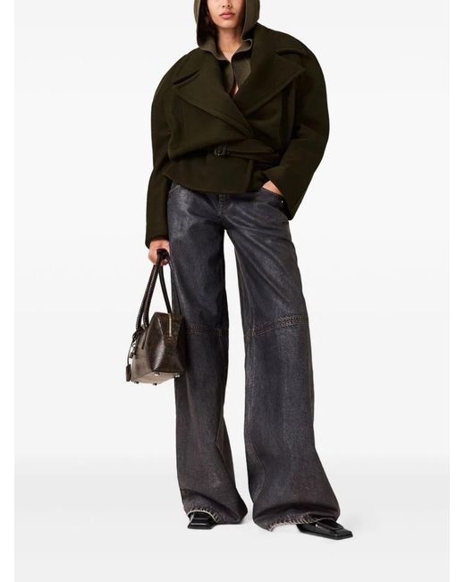 Stella McCartney Black Dark Wool Coat