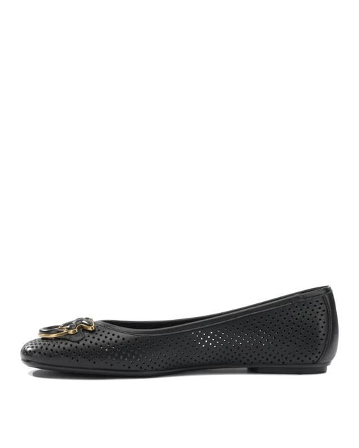 Pinko Black Leather Ballerinas