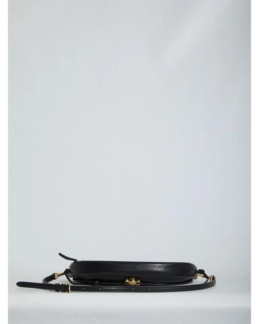 Céline White Small Halfmoon Triomphe