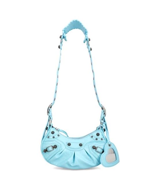 Balenciaga Blue Nappa Leather Le Cagole Xs Shoulder Bag
