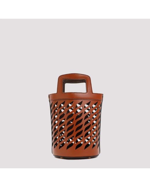 Etro Brown Leather Coffa Bucket Bag