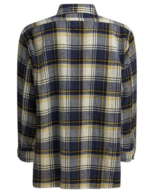 Beams Plus Gray Cotton Polyester Shirt for men