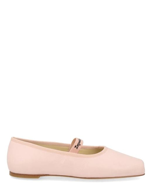 Repetto Pink Calfskin Flat Shoes