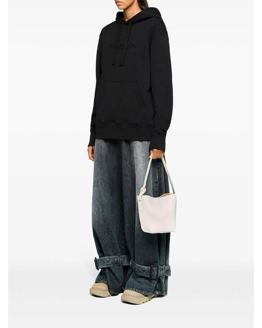 J.W. Anderson Black Logo Embroidery Hoodie