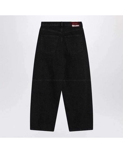 Gucci Black Wide-Leg Jeans