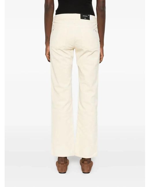 7 For All Mankind Natural Calie Straight Leg Corduroy Pants