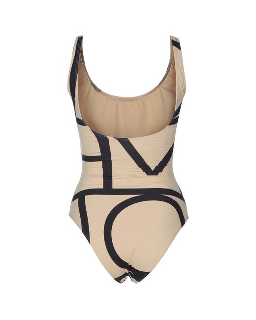 Totême White Monogram Swimsuit