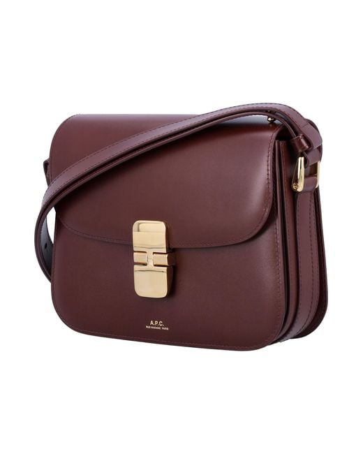 A.P.C. Purple Grace Small Leather Bag