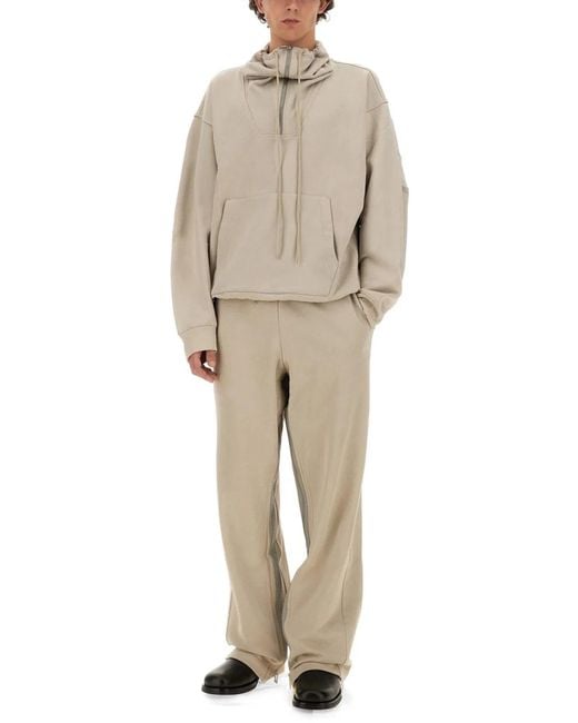 Helmut Lang Natural Jogging Pants With Zipper for men