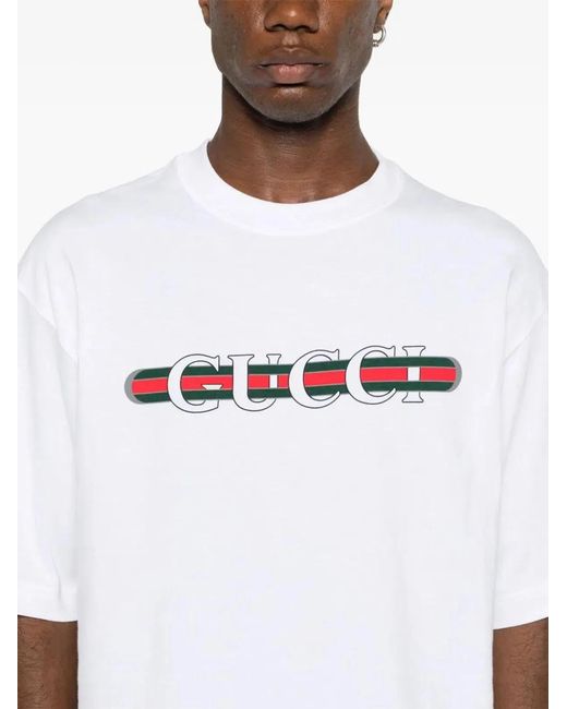 Gucci White T-Shirt With Print for men