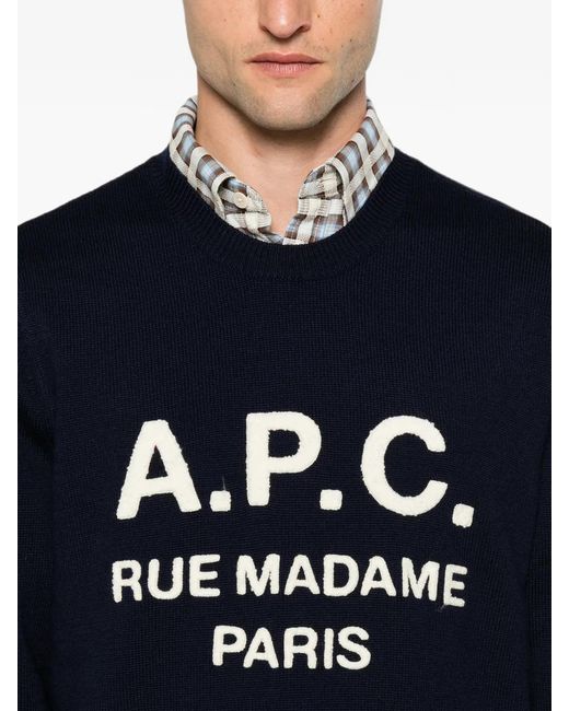 A.P.C. Blue Maurice Sweater for men