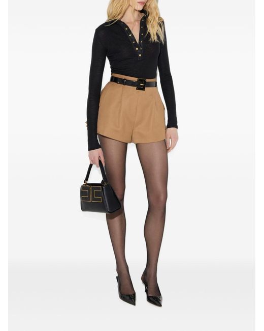 Elisabetta Franchi Blue Cropped Knit Cardigan