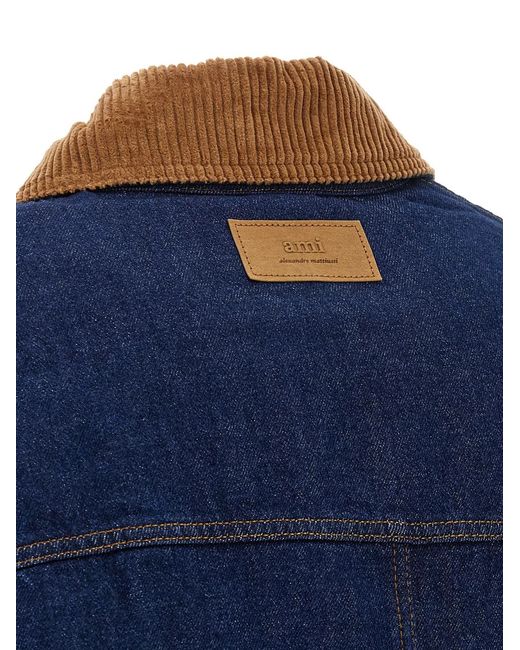AMI Blue 'Worker' Jacket for men